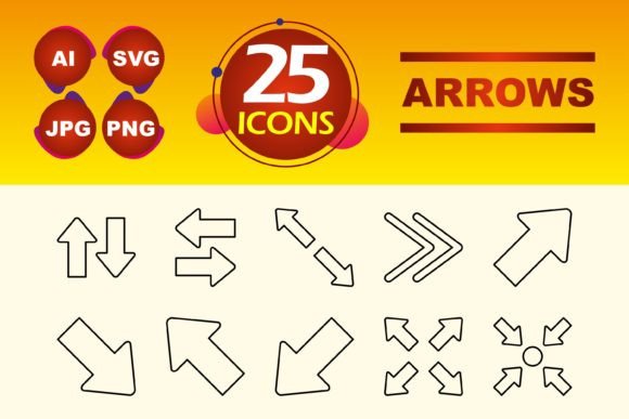 Arrows: Versatile Line Icons for Modern Design