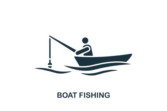 Boat Fishing Icon: A Simple and Versatile Design Element for Your Projects