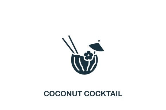 Coconut Cocktail Icon: A Versatile Drink Symbol